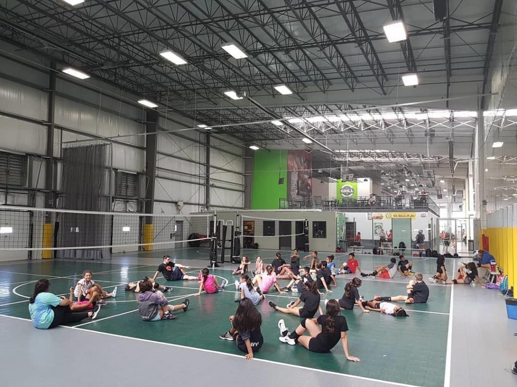 Volleyball Players stretching