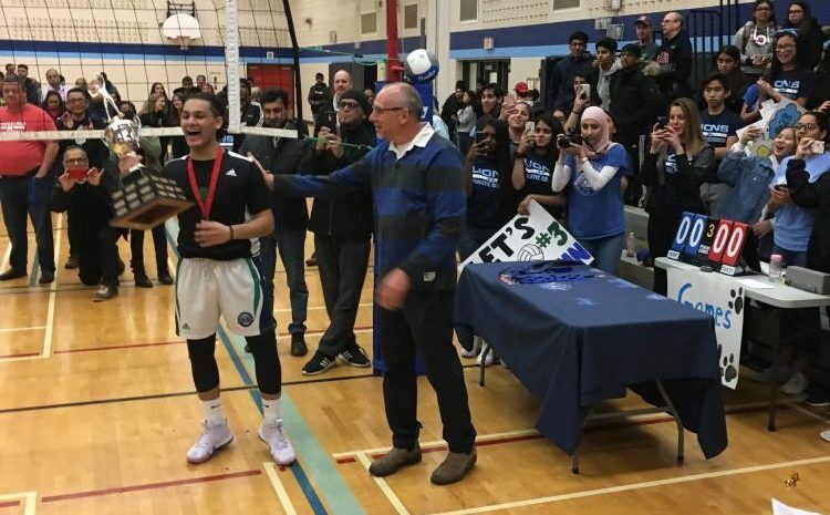 Mississauga Secondary School wins Junior and Senior Volleyball ROPSSAA titles Celebrating